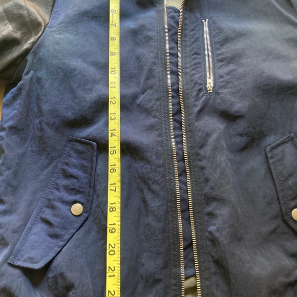 ACNE STUDIOS bomber jacket with leather sleeves Mens Small/M or - Woman Medium - Picture 11 of 13